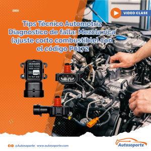 Tips Tecnico Automotriz diagnostico de falla mezcla rica ajuste corto sombustible con el codigo