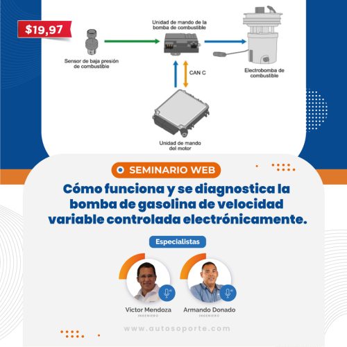 Seminario técnico: Cómo funciona y diagnostica la bomba de gasolina de velocidad variable controlada electrónicamente