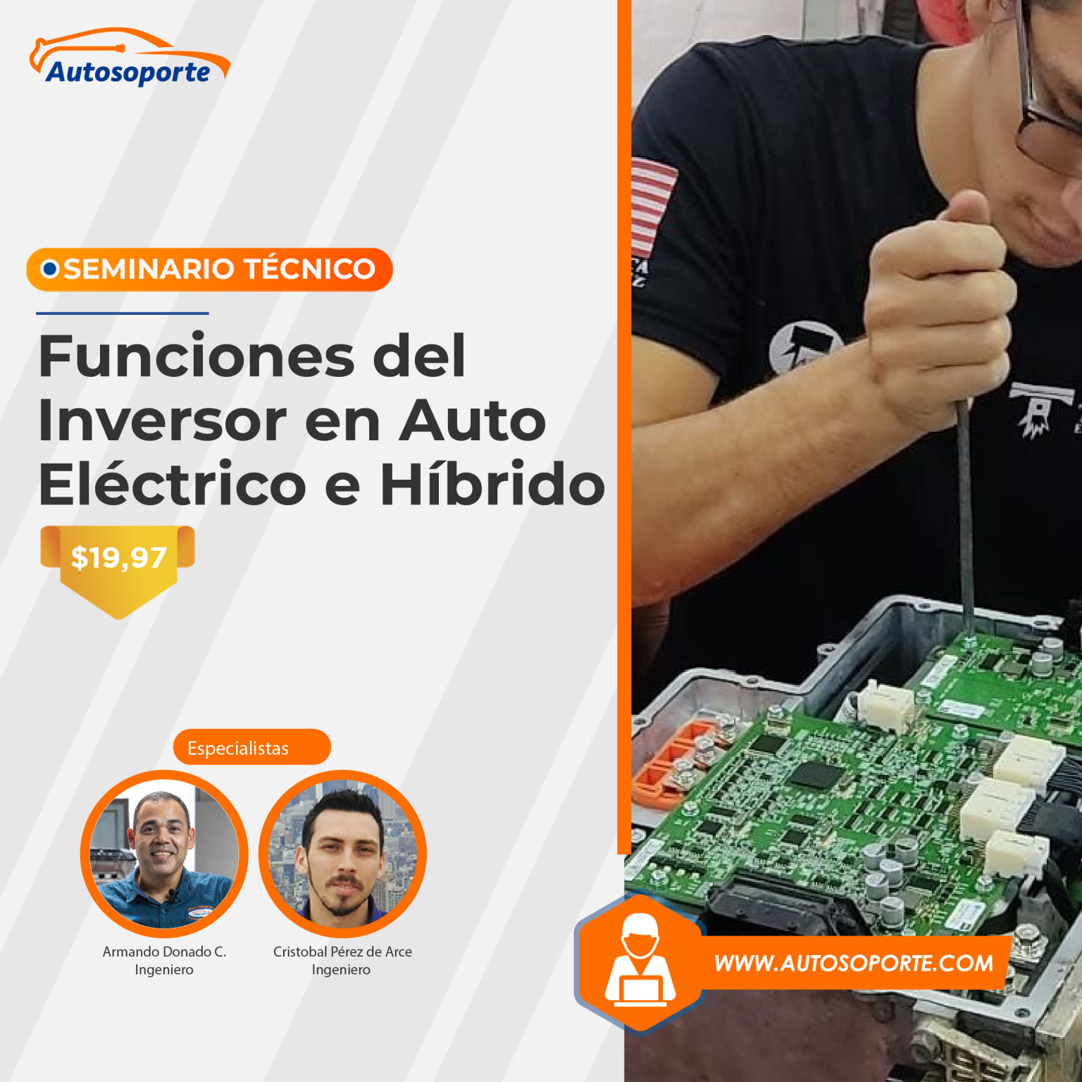 Funciones del inversor en auto eléctrico e híbrido
